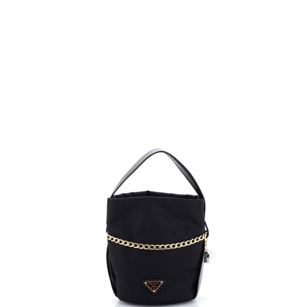 Prada Mini Petit Sac Bucket Bag Re-Nylon and Nappa Leather